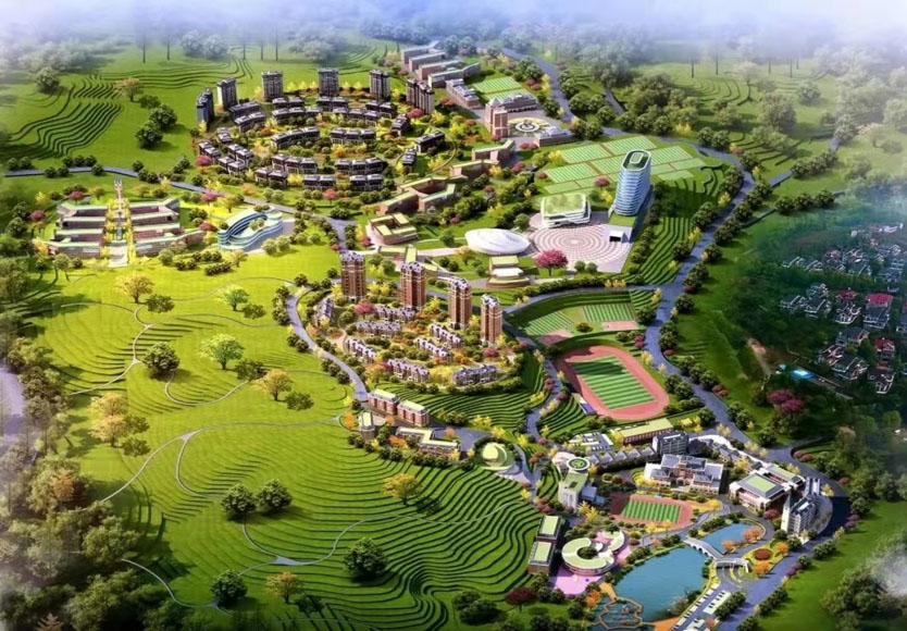 搶抓晴好天氣，郴州遠(yuǎn)恒佳教育城建設(shè)工地?zé)峄鸪? title=